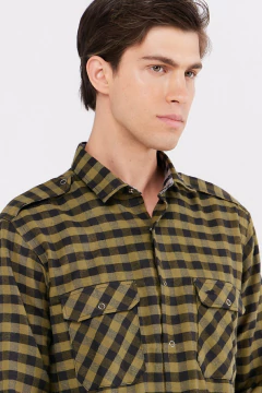 Camisa Corte Clasico Viyela Cuadros Verde, foto 1 de 4
