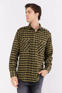 Camisa Corte Clasico Viyela Cuadros Verde, foto 2 de 4