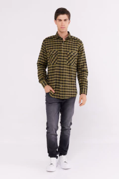 Camisa Corte Clasico Viyela Cuadros Verde, foto 4 de 4