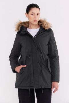 Parka con Capucha Verde Oscuro, foto 2 de 5