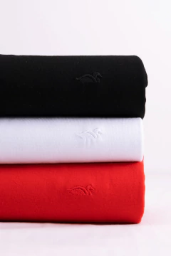 Pack x 3 Remeras Jersey Lisa Blanco Negro Rojo 344, foto 3 de 3