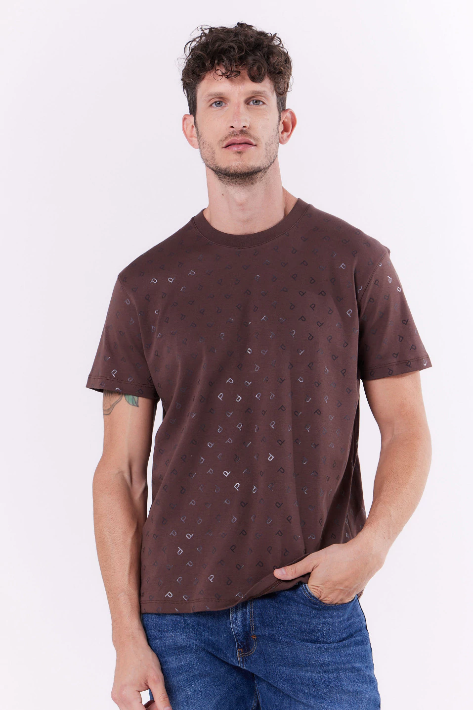 Remera Full Print Pima Belington Chocolate