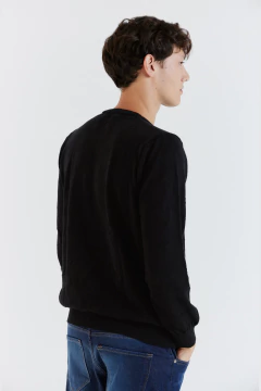 Sweater Punto Fantasia Gabon Negro, foto 4 de 5