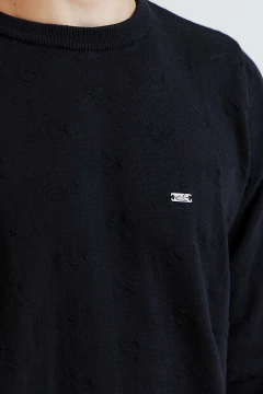 Sweater Punto Fantasia Gabon Negro, foto 3 de 5