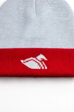Gorro Tejido Con Doblez Celeste, foto 2 de 2