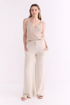 Pantalón Tejido Stitch Crudo, foto 2 de 6