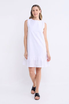 Vestido Broderie Vaiana Off White, foto 3 de 5