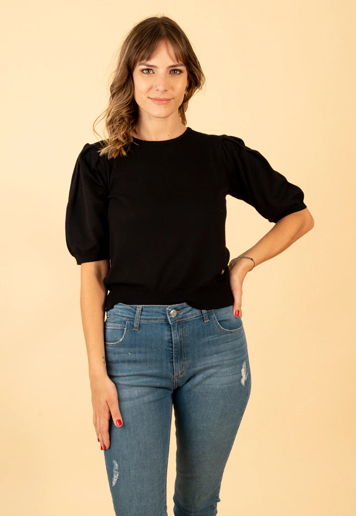 Sweater Base Manga Princesa Dama Negro
