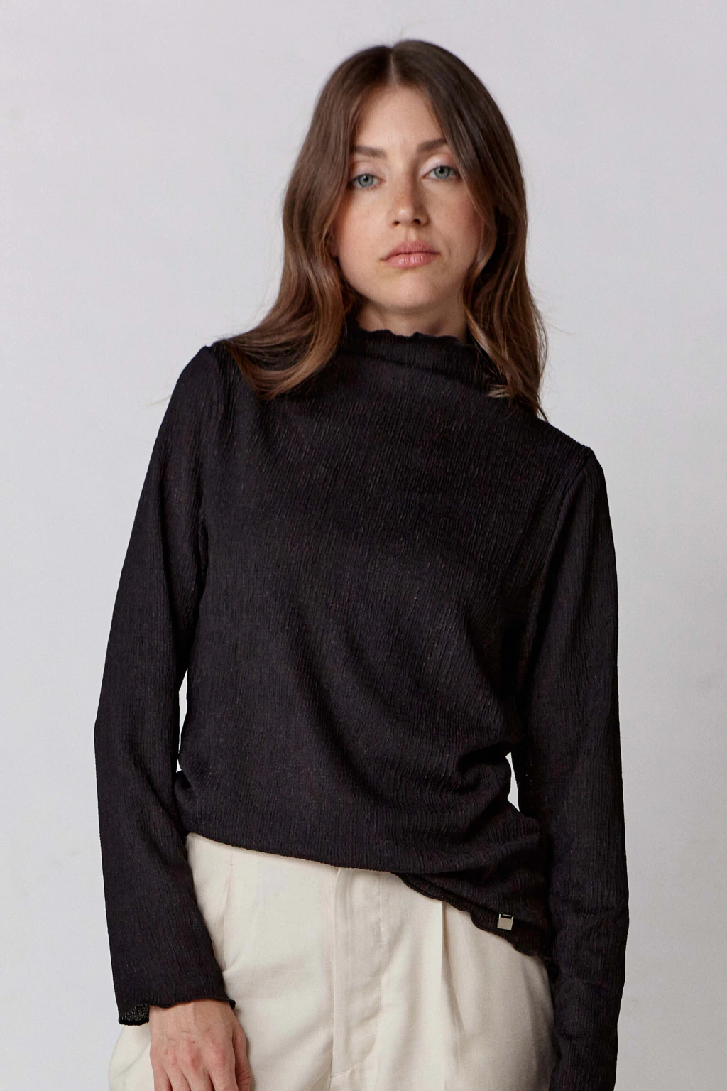 Remera Manga Larga Carey Negro