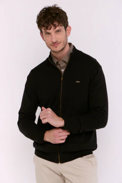 Campera Tejida Gg12 Puños Negro, foto 1 de 5