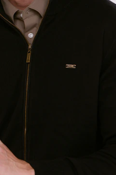 Campera Tejida Gg12 Puños Negro, foto 2 de 5