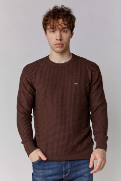Sweater Punto Ladrillo Chocolate, foto 3 de 4