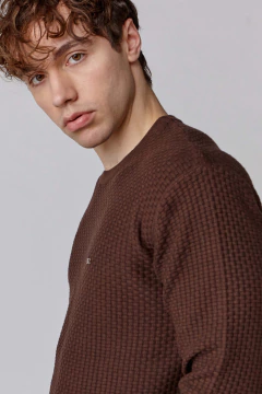 Sweater Punto Ladrillo Chocolate, foto 2 de 4