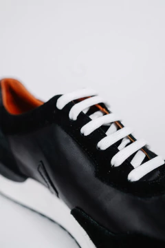 Zapatilla Combinada con Gamuza Negro, foto 2 de 5