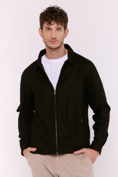 Campera Lino Eitan Negro, foto 3 de 4