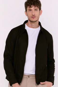 Campera Lino Eitan Negro, foto 1 de 4