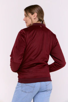 Campera Bomber Corderoy Cuarzo Bordó, foto 3 de 5