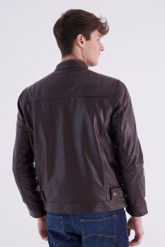 Campera Cuero Oveja Iguana Choco, foto 4 de 5