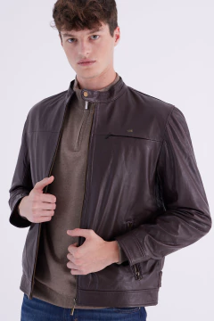 Campera Cuero Oveja Iguana Choco, foto 1 de 5
