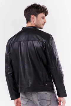 Campera Cuero Oveja Iguana Negro, foto 4 de 5
