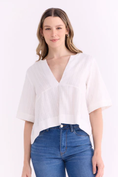 Blusa De Ratier Marie Blanco, foto 3 de 5