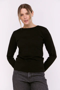 Remera Cuello Bote Ame Negro, foto 2 de 5