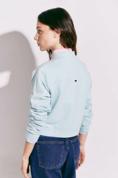 Campera Bomber Dama Diamante Turquesa, foto 4 de 5