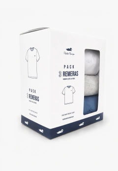 Pack x 3 remeras lisas Crudo Aero Blanco 267, foto 2 de 3