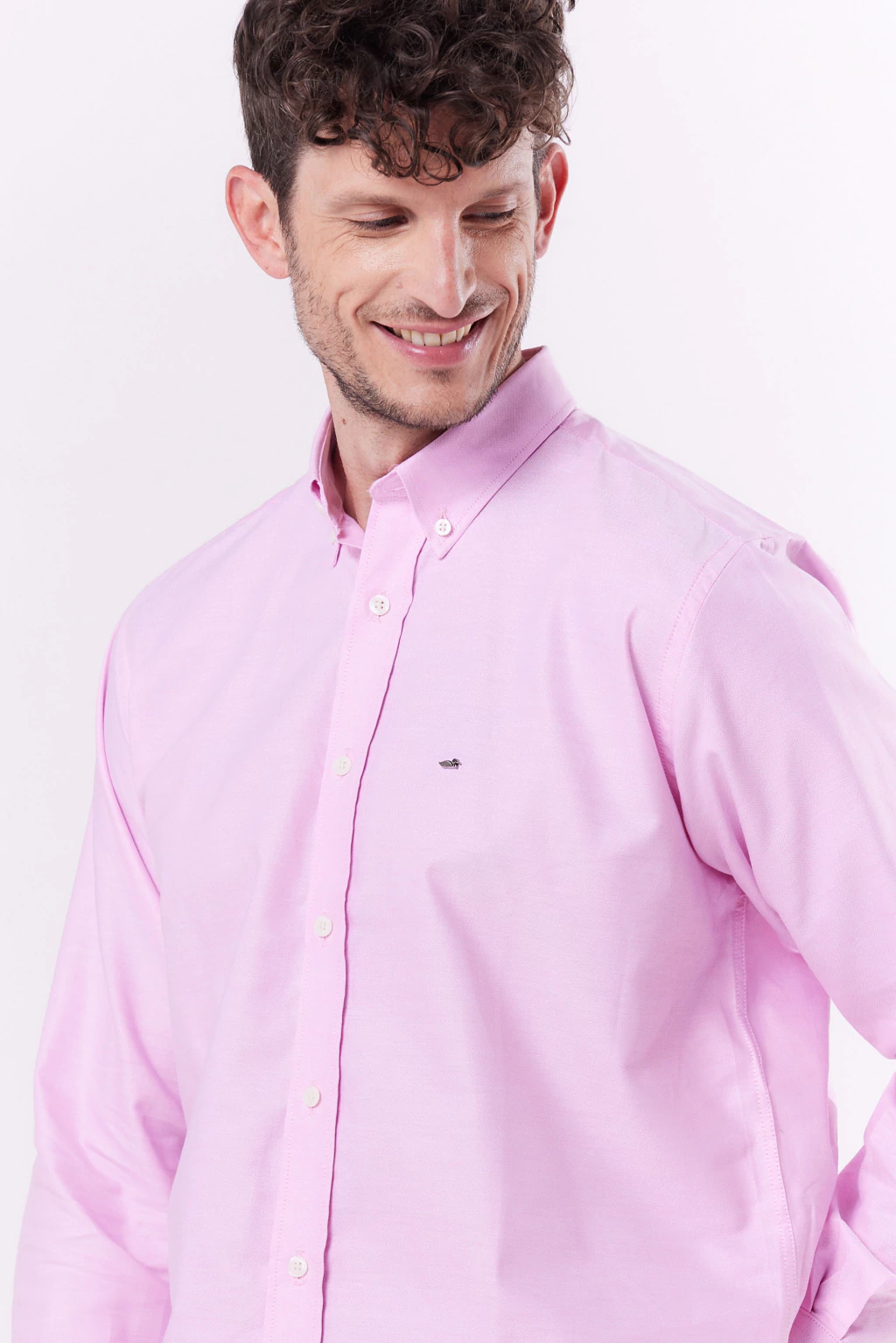 Camisa Corte Básico Lisa Rosa 1582