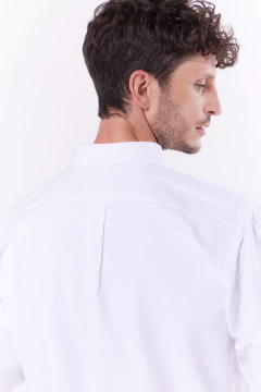 Camisa Corte Básico Lisa Blanco 1687, foto 4 de 5