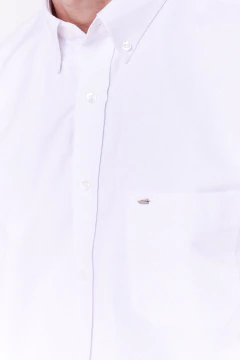Camisa Corte Básico Lisa Blanco 1687, foto 2 de 5