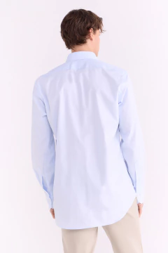 Camisa Corte Clasico Pima Lisa Celeste 1741-920, foto 4 de 5