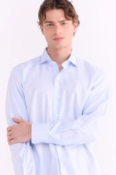 Camisa Corte Clasico Pima Lisa Celeste 1741-920, foto 2 de 5