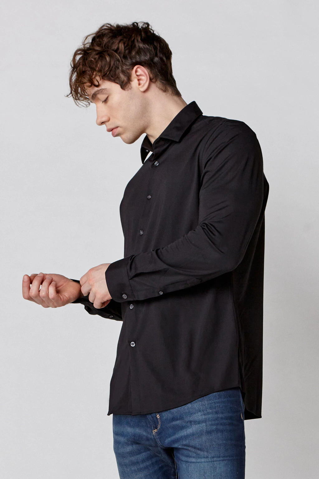 Camisa Tecno Manga Larga Sparky Negro