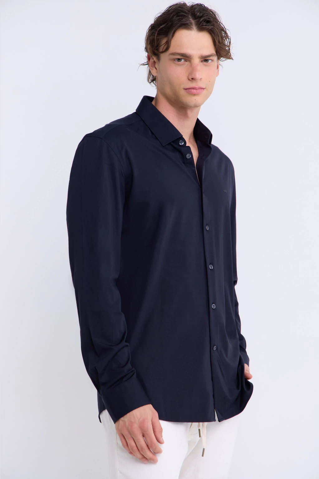 Camisa Tecno Manga Larga Sparky Marino