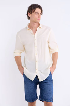 Camisa Poplin Lavada Paw Crudo, foto 2 de 5