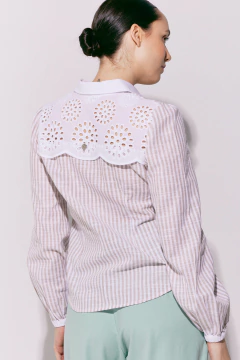 Camisa de Lino Domenica Beige, foto 2 de 4