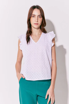 Blusa De Broderie Zia Blanco, foto 2 de 5