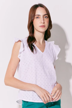 Blusa De Broderie Zia Blanco, foto 1 de 5