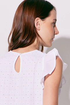 Blusa De Broderie Zia Blanco, foto 3 de 5
