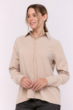Camisa Gamuzada Goliathus Beige, foto 2 de 5