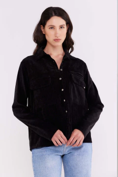 Camisa de Pana Podalirio Negro, foto 1 de 5