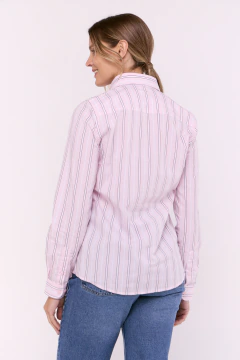 Camisa Manga Larga Mujer Rayas Rosa, foto 3 de 5
