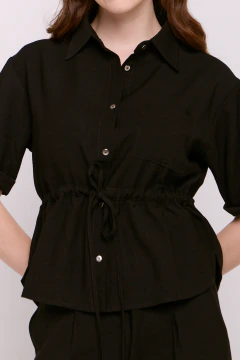 Camisa Estilo Safari Boris Negro, foto 2 de 5