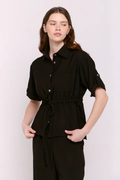 Camisa Estilo Safari Boris Negro, foto 3 de 5