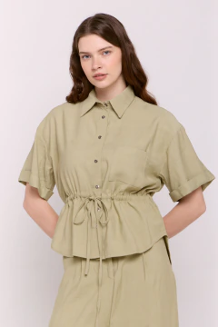 Camisa Estilo Safari Boris Verde, foto 1 de 5