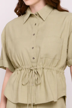 Camisa Estilo Safari Boris Verde, foto 2 de 5