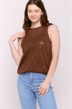 Blusa Buche Ameli Chocolate, imagen 3