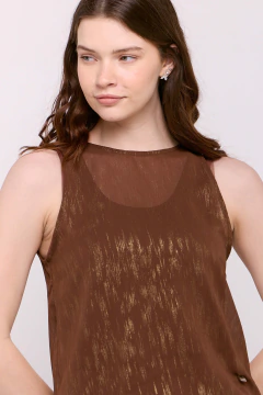 Blusa Buche Ameli Chocolate, imagen 4