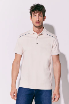Chomba Interlock Pima Hombrera Ribb Beige, foto 4 de 5